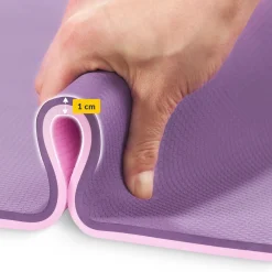 4FIZJO Mata do ćwiczeń i jogi antypoślizgowa TPE 1 cm fioletowa Discount