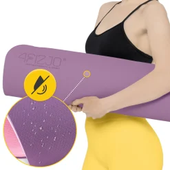4FIZJO Mata do ćwiczeń i jogi antypoślizgowa TPE 1 cm fioletowa Discount