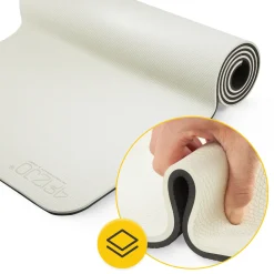 4FIZJO Mata do ćwiczeń i jogi antypoślizgowa TPE 0,6 cm szara Outlet