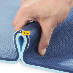 4FIZJO Mata do ćwiczeń i jogi antypoślizgowa TPE 1 cm granatowa Sale
