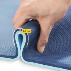 4FIZJO Mata do ćwiczeń i jogi antypoślizgowa TPE 0,6 cm granatowa Best