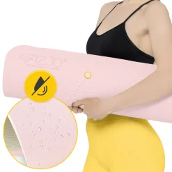 4FIZJO Mata do ćwiczeń i jogi antypoślizgowa TPE 0,6 cm różowa Clearance