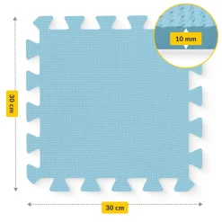 4FIZJO Mata edukacyjna dla dzieci puzzle 90 x 90 cm błękitna Outlet