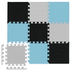 4FIZJO Mata edukacyjna dla dzieci puzzle 90 x 90 cm błękitna Outlet