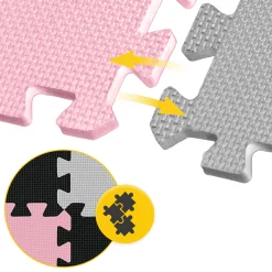 4FIZJO Mata edukacyjna dla dzieci puzzle 180 x 180 cm różowa Hot