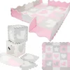 4FIZJO Mata edukacyjna dla dzieci puzzle 120 x 120 cm różowa Outlet