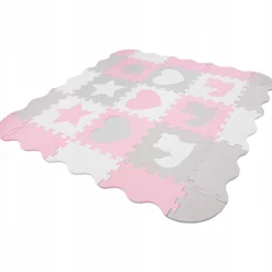 4FIZJO Mata edukacyjna dla dzieci puzzle 120 x 120 cm różowa Outlet