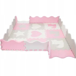 4FIZJO Mata edukacyjna dla dzieci puzzle 120 x 120 cm różowa Outlet