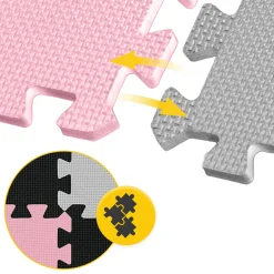 4FIZJO Mata edukacyjna dla dzieci puzzle 90 x 90 cm różowa Clearance