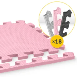4FIZJO Mata edukacyjna dla dzieci puzzle 90 x 90 cm różowa Clearance