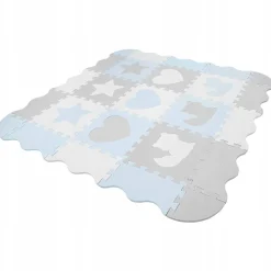 4FIZJO Mata edukacyjna dla dzieci puzzle 120 x 120 cm błękitna Sale