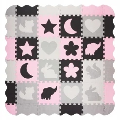 4FIZJO Mata edukacyjna dla dzieci puzzle 150 x 150 cm różowa Discount