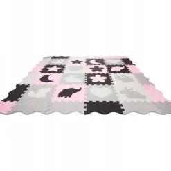 4FIZJO Mata edukacyjna dla dzieci puzzle 150 x 150 cm różowa Discount