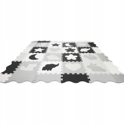 4FIZJO Mata edukacyjna dla dzieci puzzle 150 x 150 cm szara Best