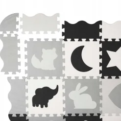 4FIZJO Mata edukacyjna dla dzieci puzzle 150 x 150 cm szara Best