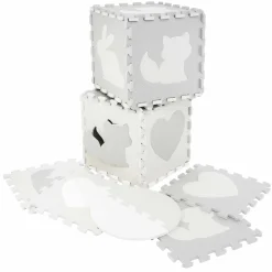 4FIZJO Mata edukacyjna dla dzieci puzzle 150 x 150 cm szara Best