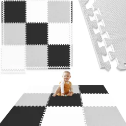 4FIZJO Mata edukacyjna dla dzieci puzzle 180 x 180 cm szara Clearance