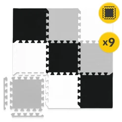 4FIZJO Mata edukacyjna dla dzieci puzzle 90 x 90 cm szara Best