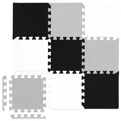 4FIZJO Mata edukacyjna dla dzieci puzzle 90 x 90 cm szara Best