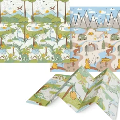 4FIZJO Mata edukacyjna dla niemowląt Dżungla i Camping  200 x 180 cm Clearance