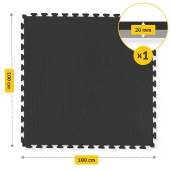 4FIZJO Mata ochronna piankowa PUZZLE na podłogę 100 x 100 cm szara Best