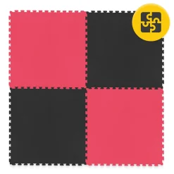 4FIZJO Mata ochronna piankowa PUZZLE na podłogę 100 x 100 cm czerwona Sale