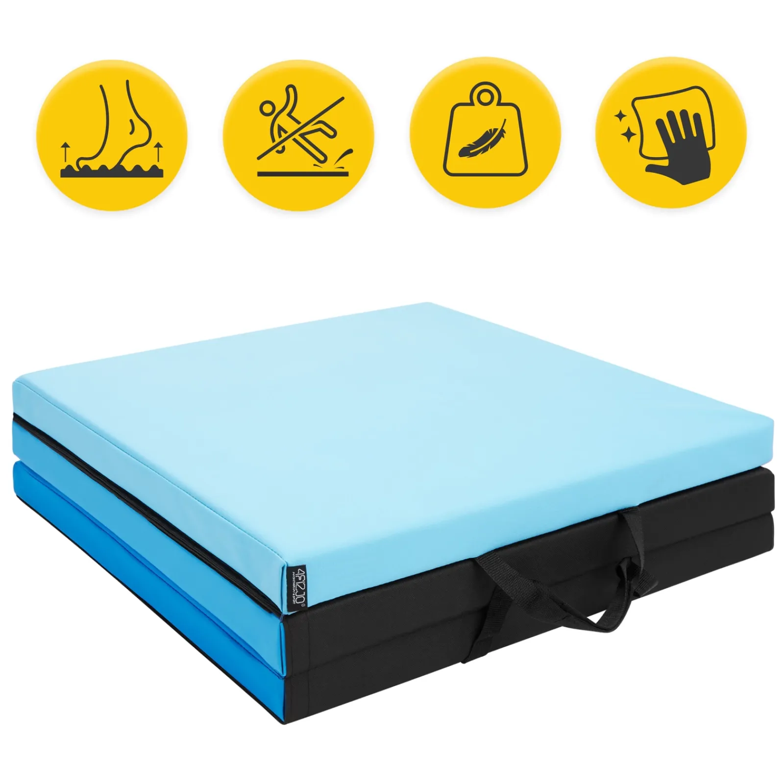 4FIZJO Materac gimnastyczny do ćwiczeń składany niebieski Sale
