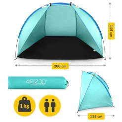 4FIZJO Namiot plażowy PRO jasnoniebieski Discount