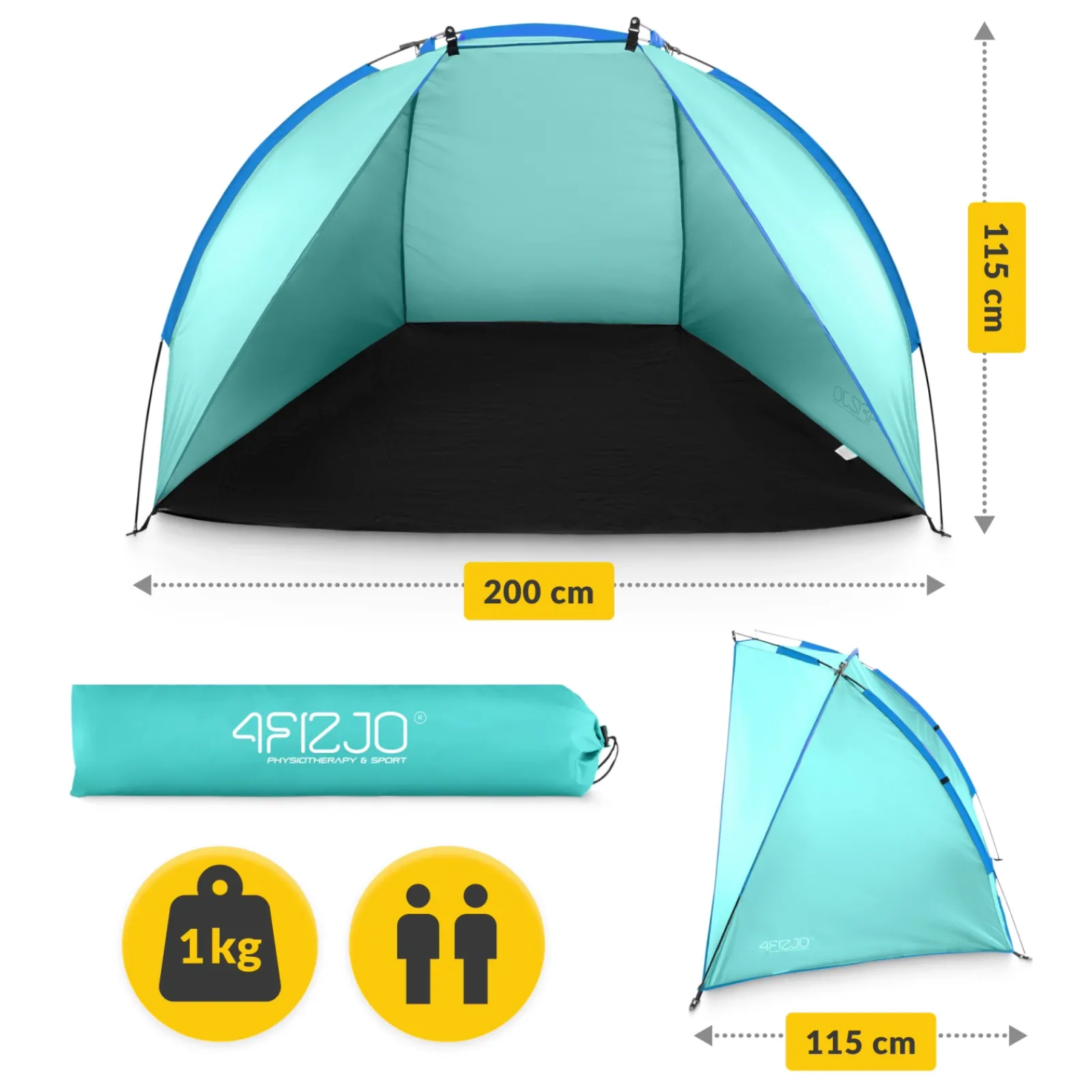 4FIZJO Namiot plażowy PRO jasnoniebieski Discount