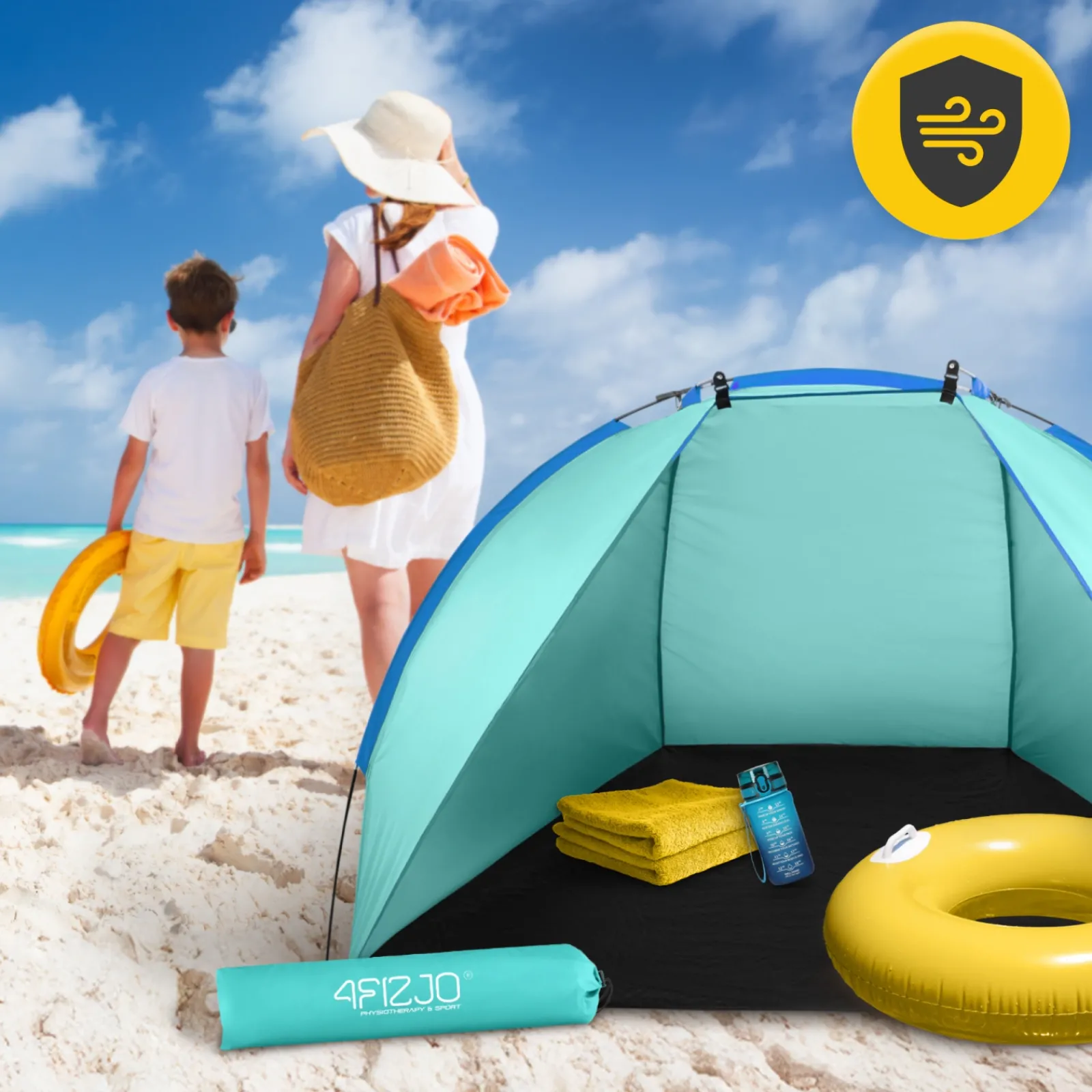 4FIZJO Namiot plażowy PRO jasnoniebieski Discount