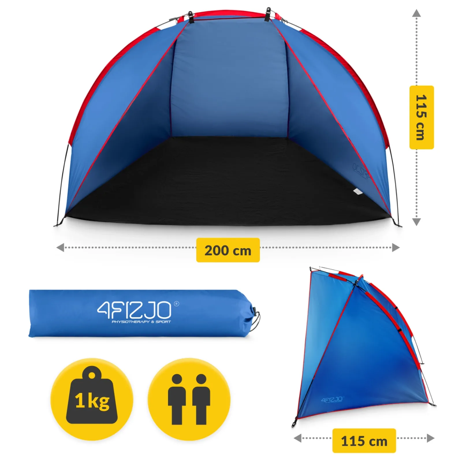 4FIZJO Namiot plażowy PRO niebieski Discount