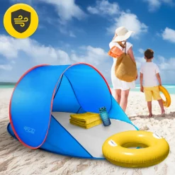 4FIZJO Namiot plażowy samorozkładający niebiesko-czerwony Best