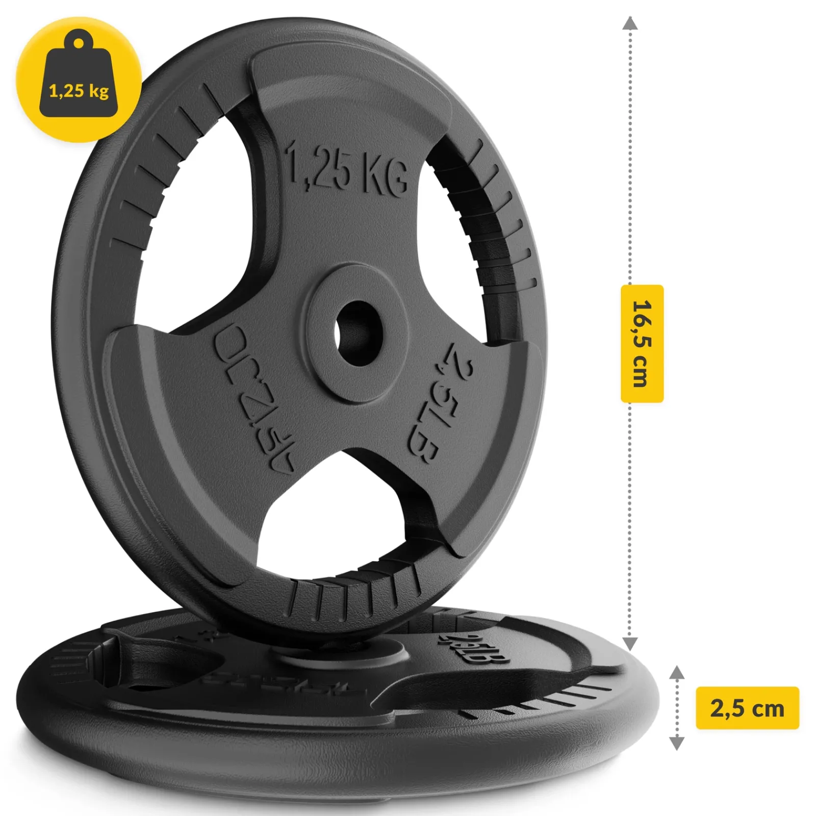 4FIZJO Obciążenie żeliwne 2 x 1,25 kg Best