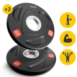 4FIZJO Obciążenie olimpijskie 2 x 2,5 kg New