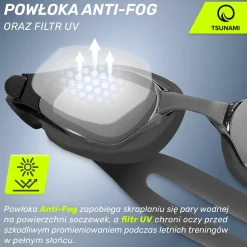 4FIZJO Okulary do pływania TSUNAMI czarne Discount