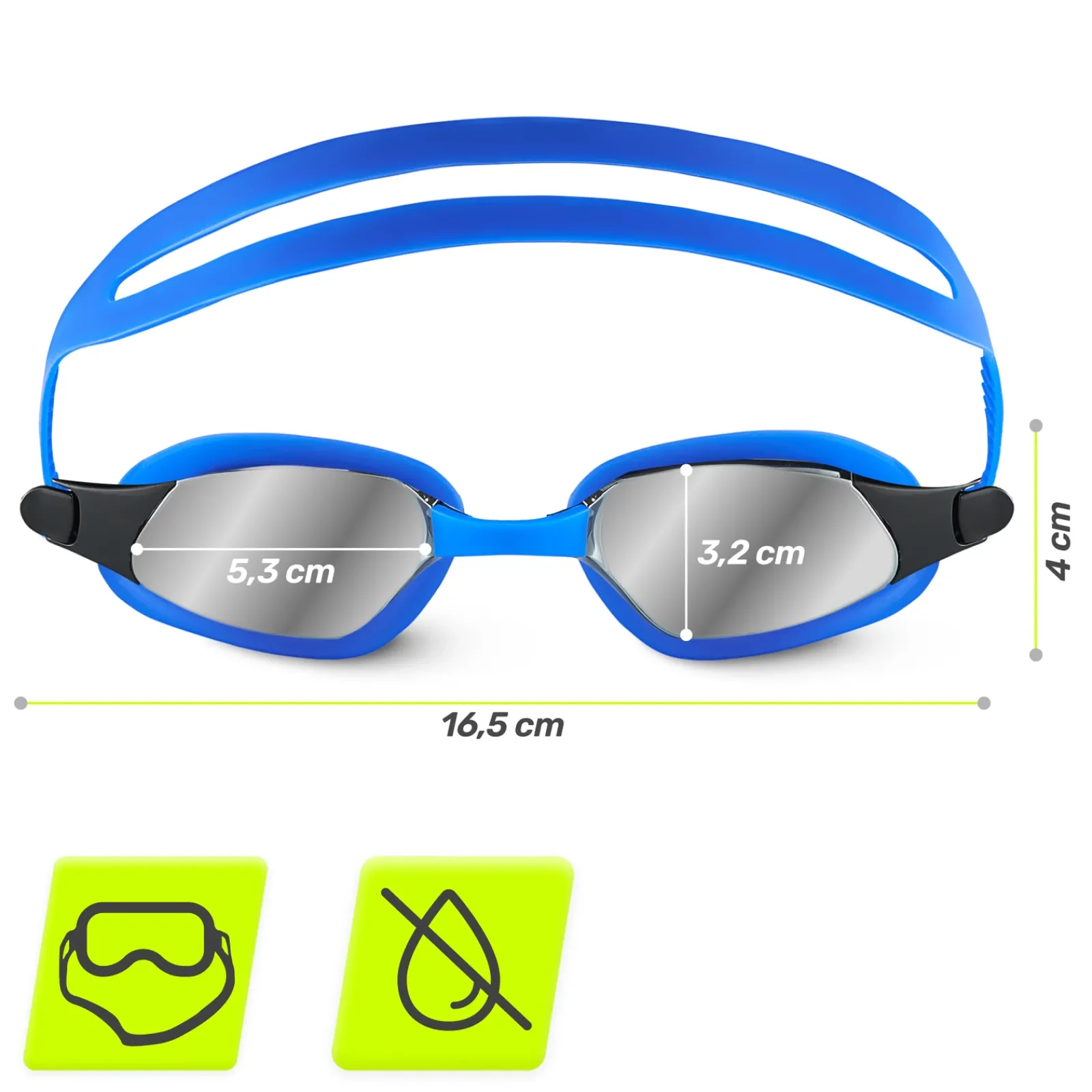 4FIZJO Okulary do pływania TSUNAMI niebieskie Discount