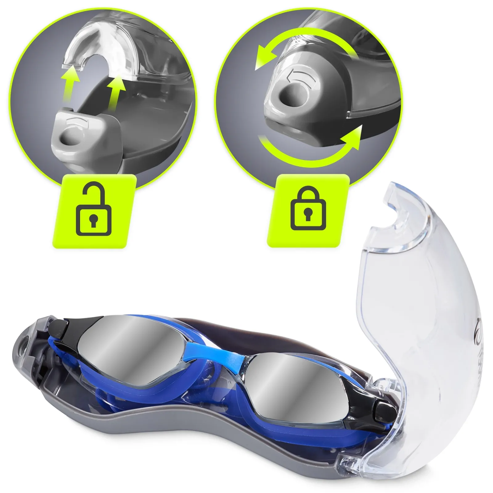 4FIZJO Okulary do pływania TSUNAMI niebieskie Discount