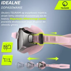 4FIZJO Okulary do pływania TSUNAMI różowe Sale