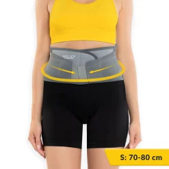 4FIZJO Pas ortopedyczny na kręgosłup lędźwiowy S Szary Discount