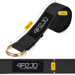 4FIZJO Pasek do jogi czarny Outlet