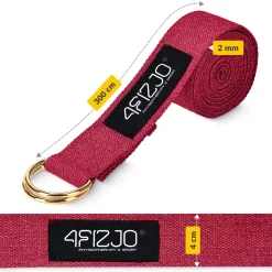 4FIZJO Pasek do jogi czerwony Sale