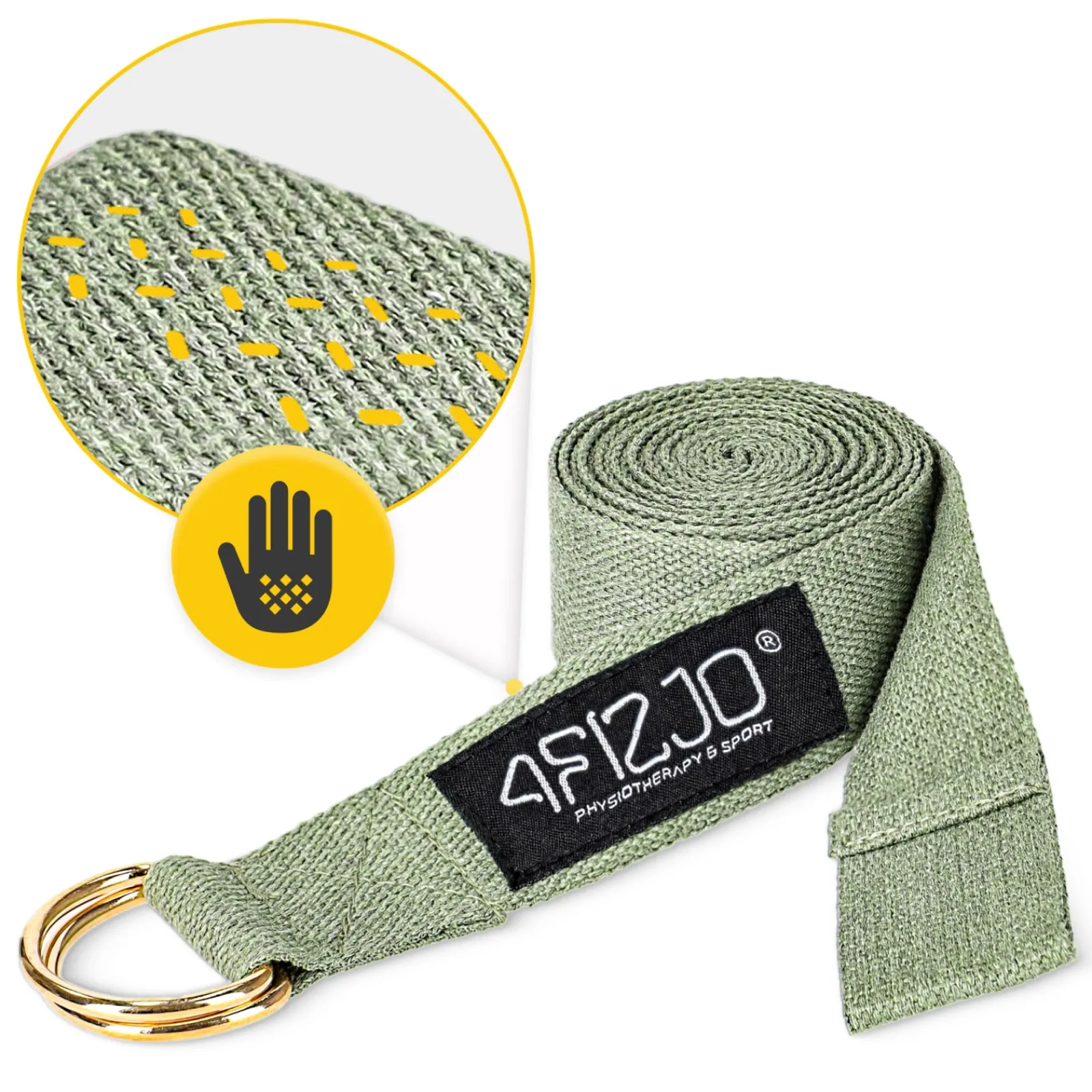 4FIZJO Pasek do jogi khaki Discount