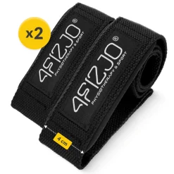 4FIZJO Paski treningowe do martwego ciągu Deadlift Straps czarne Clearance