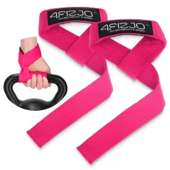 4FIZJO Paski treningowe do martwego ciągu Deadlift Straps różowe Clearance