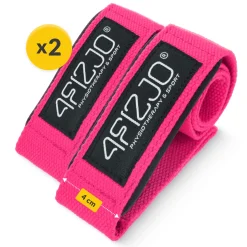 4FIZJO Paski treningowe do martwego ciągu Deadlift Straps różowe Clearance