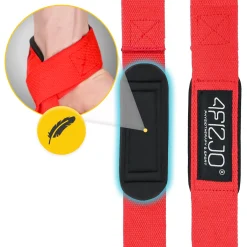 4FIZJO Paski treningowe do martwego ciągu Deadlift Straps czerwone Best