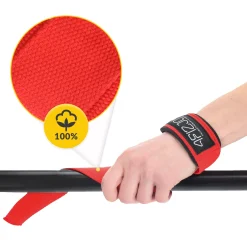 4FIZJO Paski treningowe do martwego ciągu Deadlift Straps czerwone Best
