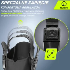 4FIZJO Płetwy do pływania TSUNAMI L/XL szare Czarny / Szary Hot