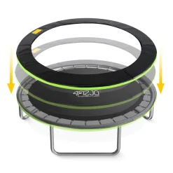 4FIZJO Piankowa osłona na sprężyny trampoliny 10FT Czarny / Zielony Best