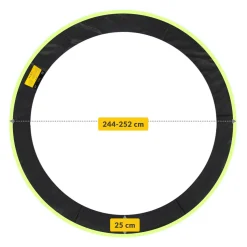 4FIZJO Piankowa osłona na sprężyny trampoliny 8FT Czarny / Zielony